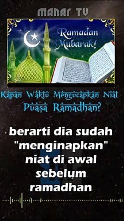 Waktu Niat Puasa