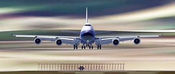 Something gone wrong during the landing-Boeing 747-400ER B-18032