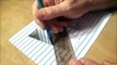 Drawing Letter W Hole in Line Paper - Optical Illusion with Graphite Pencil - Vamos