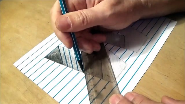 Drawing Letter W Hole in Line Paper - Optical Illusion with Graphite Pencil - Vamos