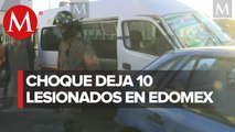 Choque en autopista México-Pachuca deja 10 lesionados