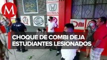 Estudiantes lesionados tras choque en Tapachula, Chiapas