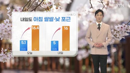 [날씨] 내일 아침도 쌀쌀...한낮 16도까지 오르며 포근 / YTN