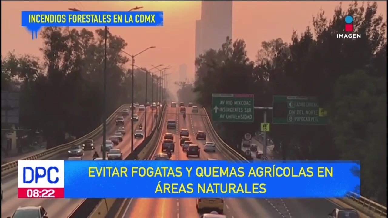 ¡Con olor a humo! Así se percibió el sur de la la CDMX tras registrarse 20 incendios forestales