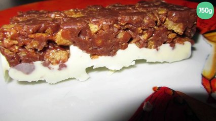 Barre de céréales aux deux choco