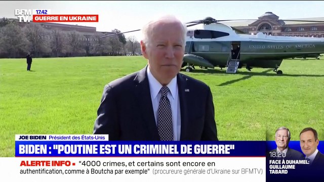 Vladimir Poutine criminel de guerre ? Pour Joe Biden, les images de Boutcha justifient ses propos