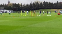 Manchester City pre-match training session ahead of Atletico Madrid Champions League quarter-final