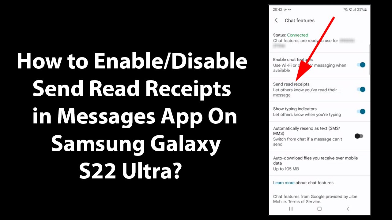 How to Enable/Disable Send Read Receipts in Messages App On Samsung