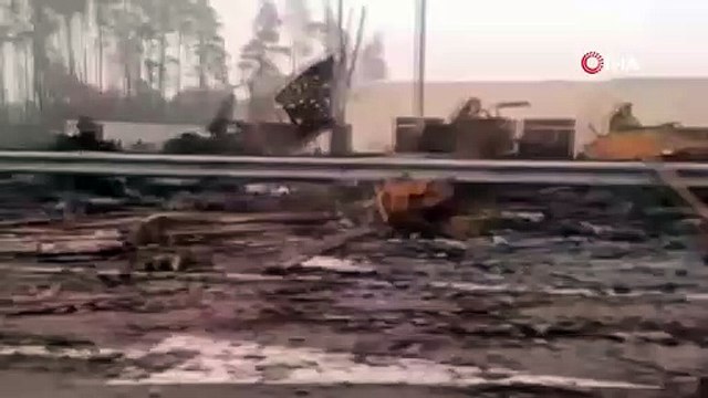 Rus ordusundan temizlenen Kiev-Jitomir karayolu görüntülendi