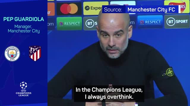 Guardiola 'always overthinks' in the Champions League