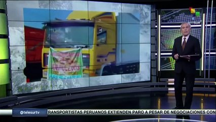 Transportistas peruanos mantienen paro nacional por alza en precios del combustible