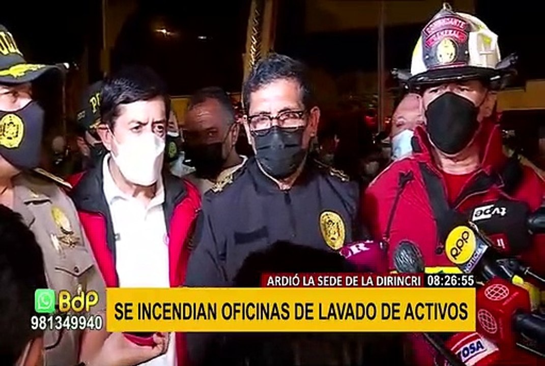 Incendio en la Dirincri: Documentos quemados no tienen relación con sobrinos de presidente Castillo