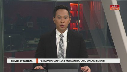 COVID-19 Global | Pertambahan 1,643 korban baharu dalam sehari