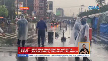 Mga nakaharang sa kalsada sa Baclaran, tinanggal ng MMDA | UB