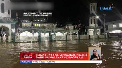 Ilang lugar sa Mindanao, binaha dahil sa malakas na pag-ulan | UB