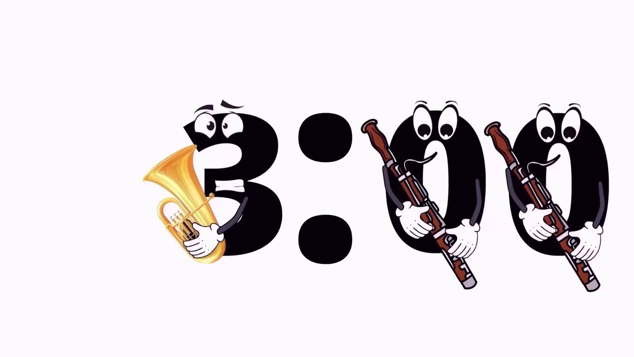 3 Minute Countdown Timer With Band Instruments