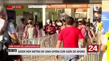 Línea 1 de Metro de Lima: Desde hoy todas las estaciones operan con el 100% de aforo