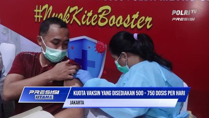 Polda Metro Jaya Menggelar Vaksinasi Malam Hari Di Gelora Bung Karno