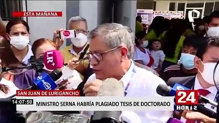 Rosendo Serna rechaza acusaciones de plagio: "He solicitado la tesis de Sol Carreño"