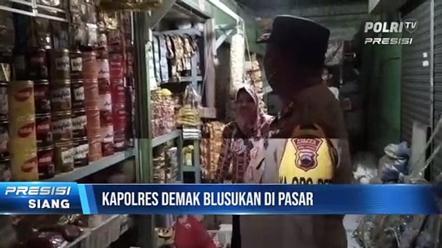 Memasuki Ramadhan, Kapolres Demak Cek Sembako di Pasar