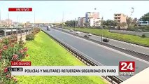 PNP y Fuerzas Armadas refuerzan seguridad por paro nacional