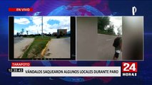 Tarapoto: delincuentes saquearon negocios durante protestas