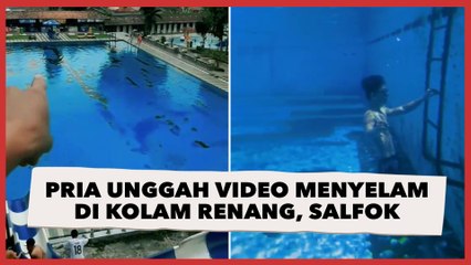 Pria Unggah Video Menyelam di Kolam Renang, Publik Salfok Lihat Pemandangan Dalam Air: Horor