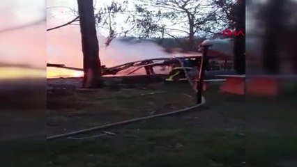 OLİMPOS'TAKİ BUNGALOV PANSİYONDA YANGIN ÇIKTI