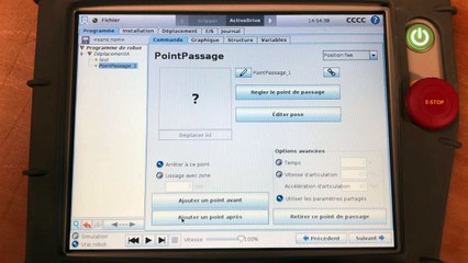UR3 Programmer un Point (de passage)