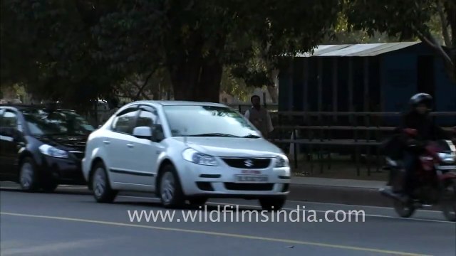 VIP motorbike police escort cavalcade enters Rashtrapati Bhavan