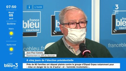 Jean-Paul Castels, soutien de Philippe Poutou et représentant du NPA en Vaucluse