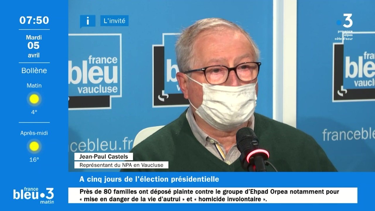 Jean-Paul Castels, soutien de Philippe Poutou et représentant du NPA en Vaucluse