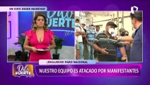 Paro de transportistas: Manifestantes declaran a las cámaras de Panamericana Televisión