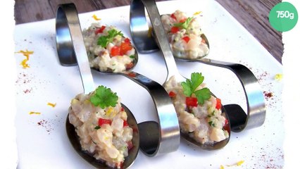 Tartare de liche au vinaigre de mandarine