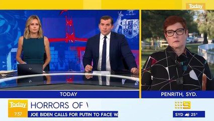 Joe Biden calls for Vladimir Putin to face war crimes trial  9 News Australia