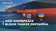 Dukung Ukraina, Greenpeace Blokir Kapal Tanker Pertamina dari Rusia | Katadata Indonesia