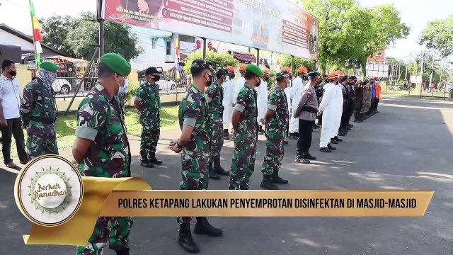 Polres Ketapang Laksanakan Penyemprotan Disinfektan di Masjid-Masjid