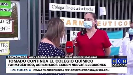 ¡Tomado permanece el Colegio Químico Farmacéutico! Agremiados exigen nuevas Elecciones