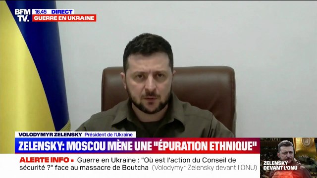 Volodymyr Zelensky, à propos de la Russie: Aujourd’hui, un membre fondateur de l’ONU viole l’article 1er de la charte des Nations unies