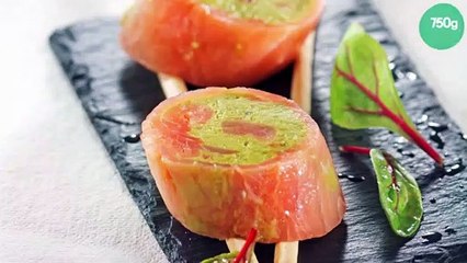 Médaillons de saumon à la crème d'avocat