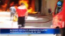 Incendio afectó a cuatro casas en Huaquillas, El Oro