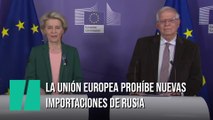 La Unión Europea prohíbe la importación de marisco, alcohol o cemento de Rusia