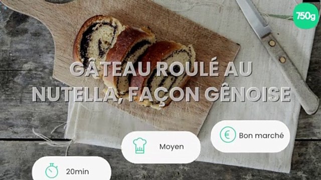 Gâteau roulé au Nutella, façon gênoise
