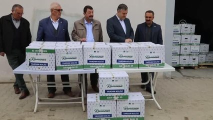 Çubuk'ta yardım kolisi dağıtımına başlandı