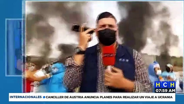 ¡Protesta! Personal de Primera Línea se toma carretera en Choluteca exigiendo pagos y nombramientos