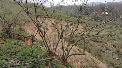 Ünye’de heyelan nedeniyle 13 ev boşaltıldı