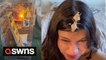 US student creates mini apartments for her pet praying mantises with TINY FAKE BONGS and SMALL PAINTINGS