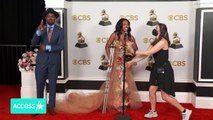 SZA Reveals Reason For Crutches At 2022 Grammys