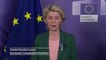 European Commission President Ursula von der Leyen announces EU proposal for further sanctions on Russia, including ban on coal imports