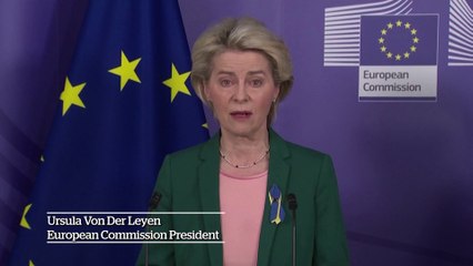 Download Video: European Commission President Ursula von der Leyen announces EU proposal for further sanctions on Russia, including ban on coal imports